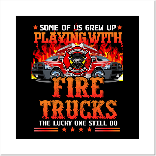 FIRE TRUCKS THE LUCKY Wall Art by banayan